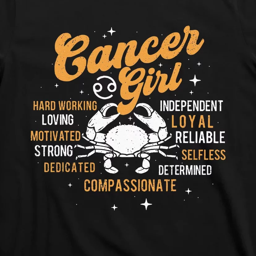 Cancer Girl Astrology Lover Zodiac Sign Horoscope T-Shirt