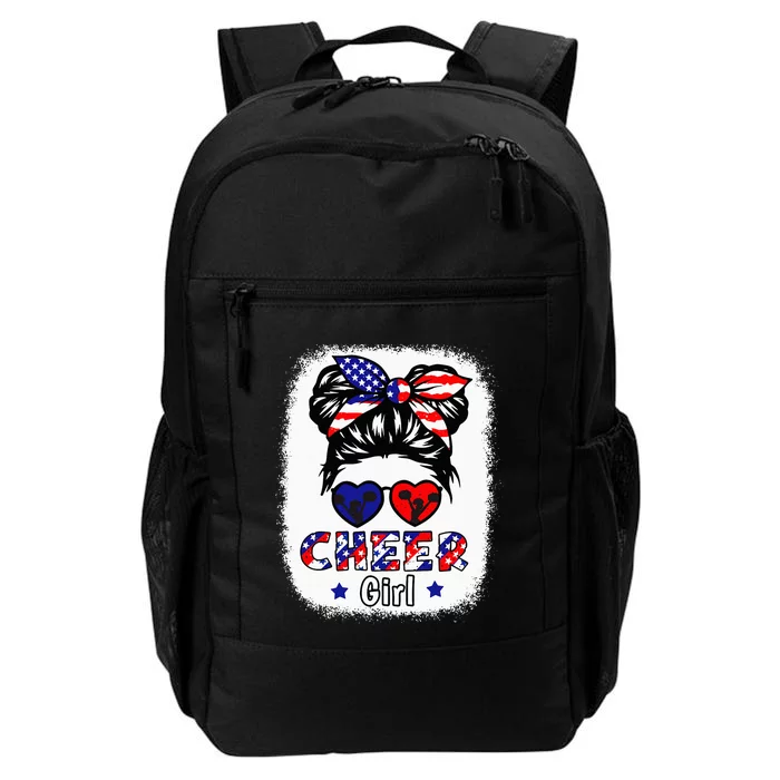 Cheer Girl American Flag Cheerleader Patriotic 4th July Teen Daily Commute Backpack