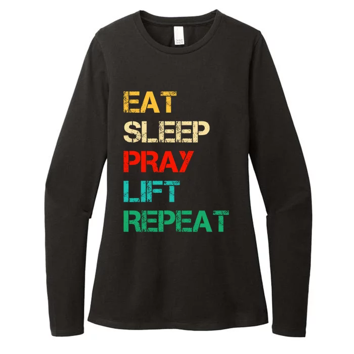 Christian Gym And Jesus Gym For Eat Sleep Pray Repeat Gift Womens CVC Long Sleeve Shirt