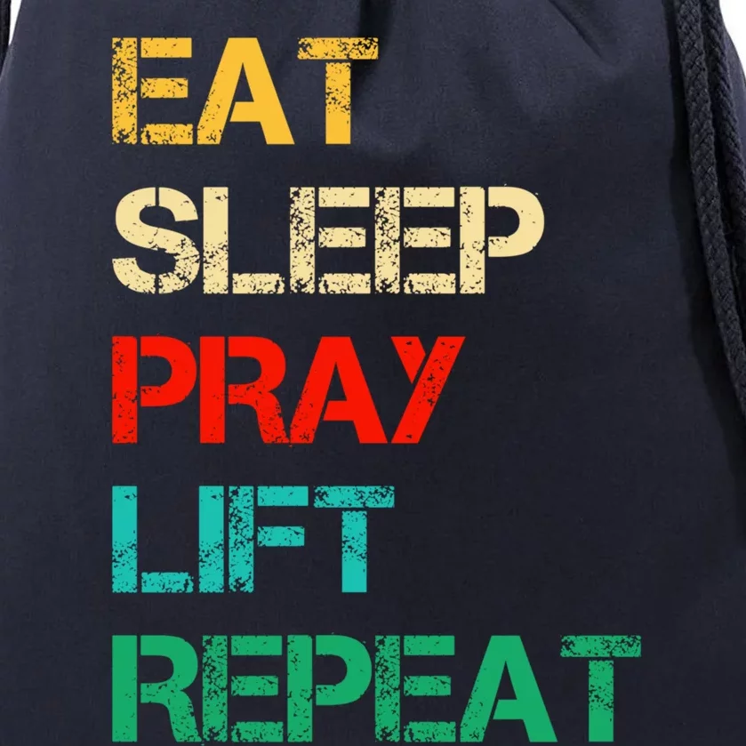 Christian Gym And Jesus Gym For Eat Sleep Pray Repeat Gift Drawstring Bag