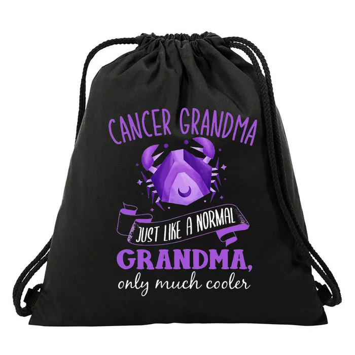 Cancer Grandma Astrology Horoscope Granny Zodiac Sign Drawstring Bag