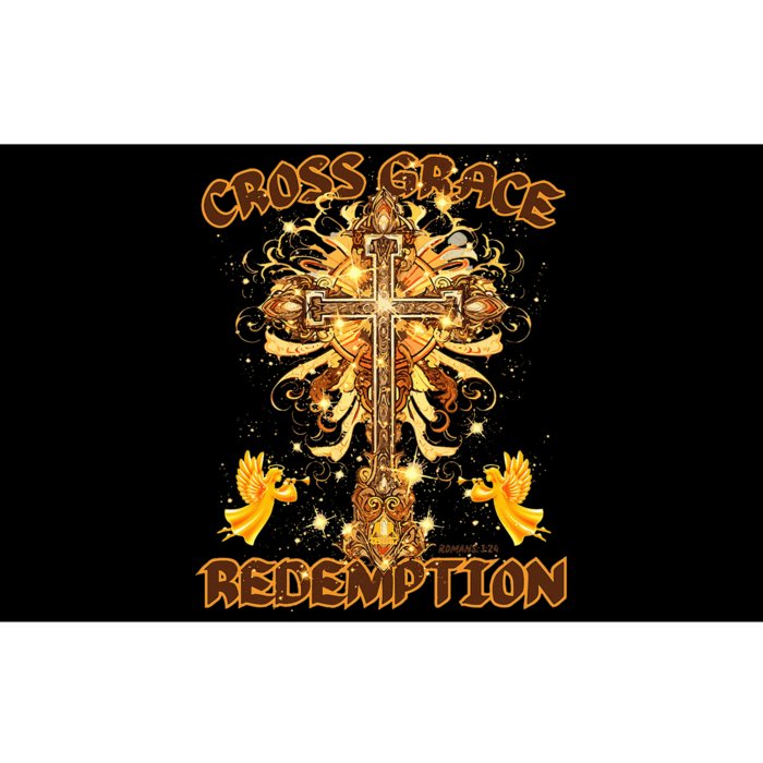 CROSS GRACE AND REDEMPTION Christian Design Bumper Sticker