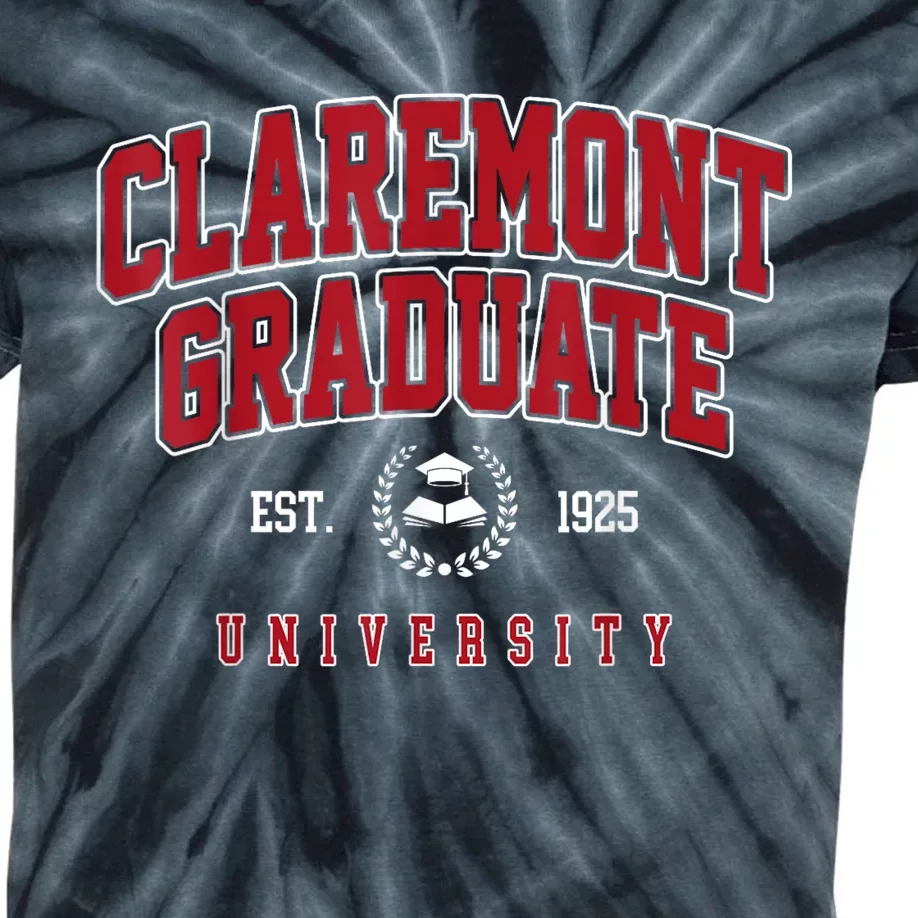 Claremont Graduate Arch Vintage Retro University Kids Tie-Dye T-Shirt