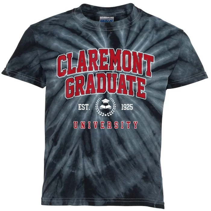 Claremont Graduate Arch Vintage Retro University Kids Tie-Dye T-Shirt