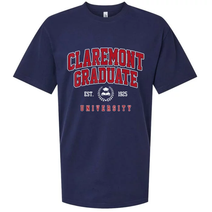 Claremont Graduate Arch Vintage Retro University Sueded Cloud Jersey T-Shirt