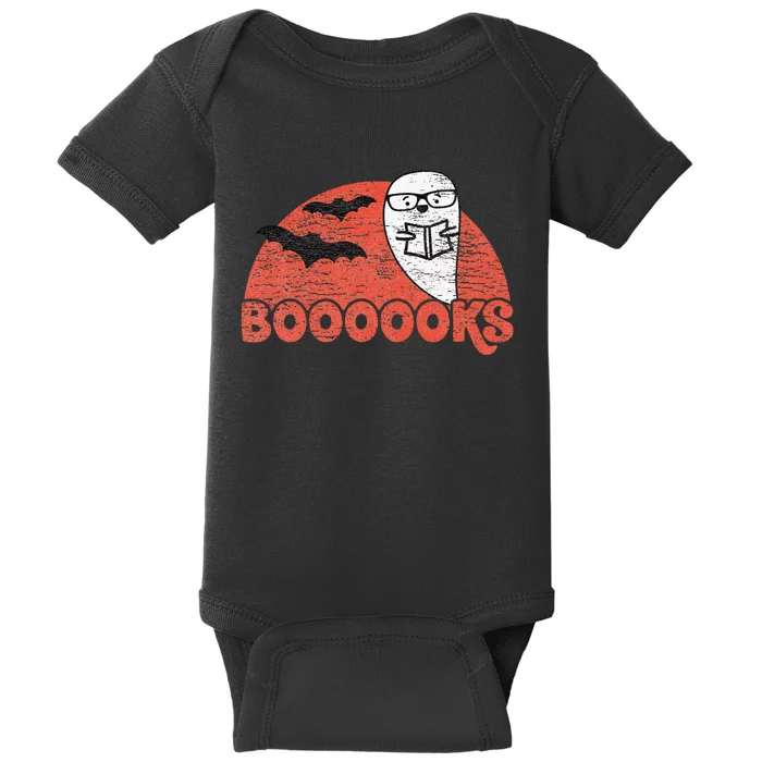 Cute Ghost Boooooks School Librarian or Teacher Halloween Baby Bodysuit