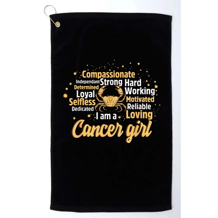 Cancer Girl Birthday Astrology Zodiac Sign Women Cancer Platinum Collection Golf Towel