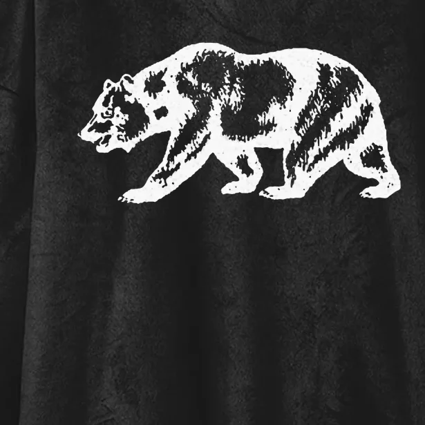 California Grizzly Bear State Flag Cali Republic Hooded Wearable Blanket