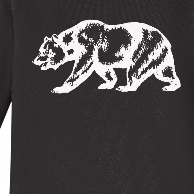 California Grizzly Bear State Flag Cali Republic Baby Long Sleeve Bodysuit