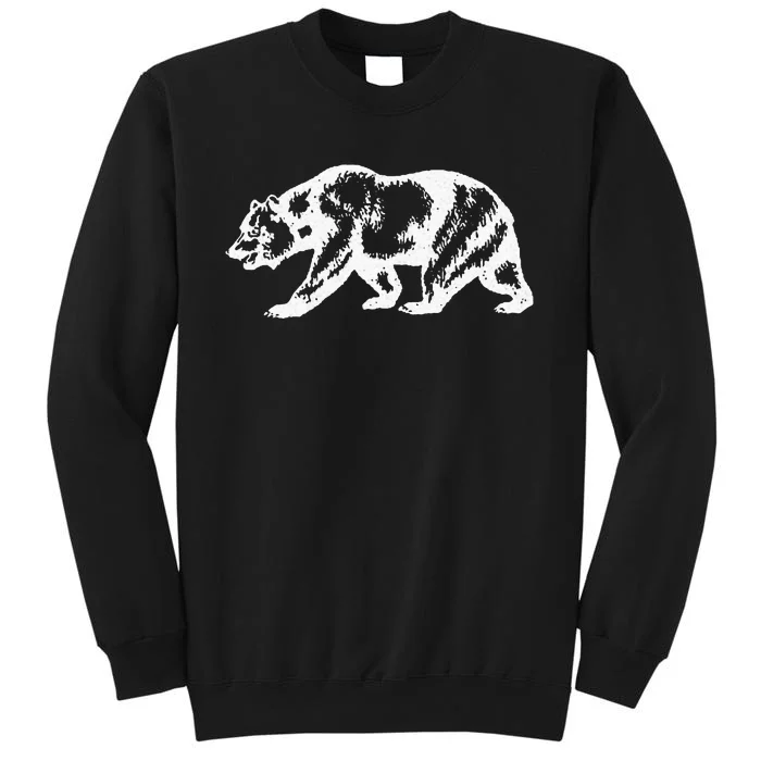 California Grizzly Bear State Flag Cali Republic Tall Sweatshirt