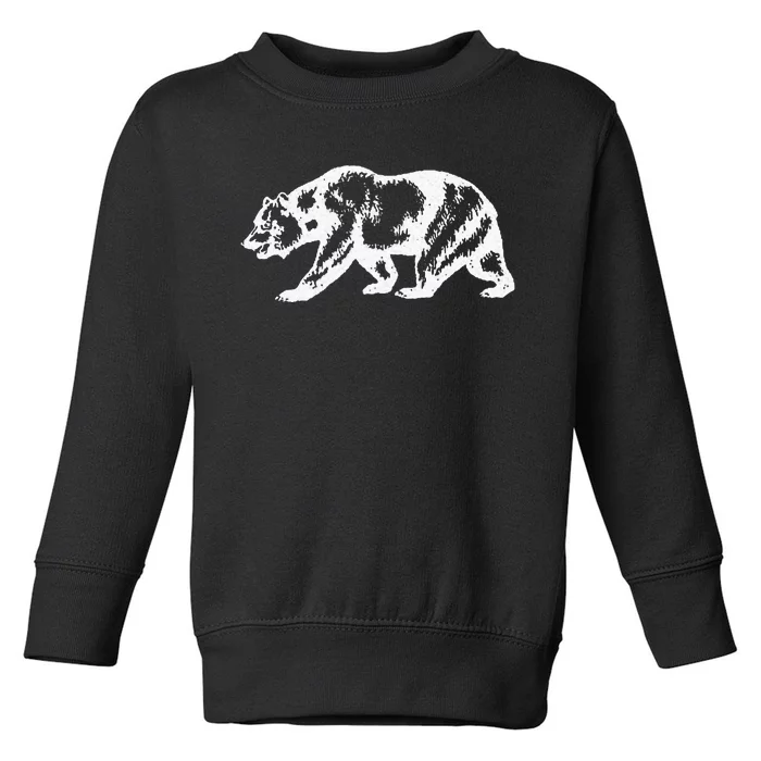 California Grizzly Bear State Flag Cali Republic Toddler Sweatshirt