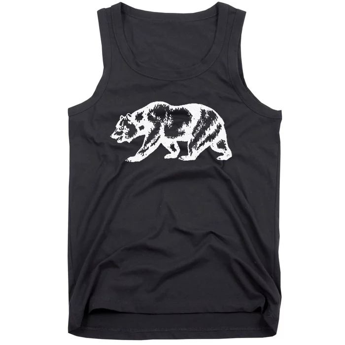 California Grizzly Bear State Flag Cali Republic Tank Top