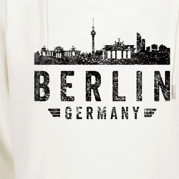 Capital Germany Berlin Souvenir Top Berlin Skyline Berlin Womens Funnel Neck Pullover Hood