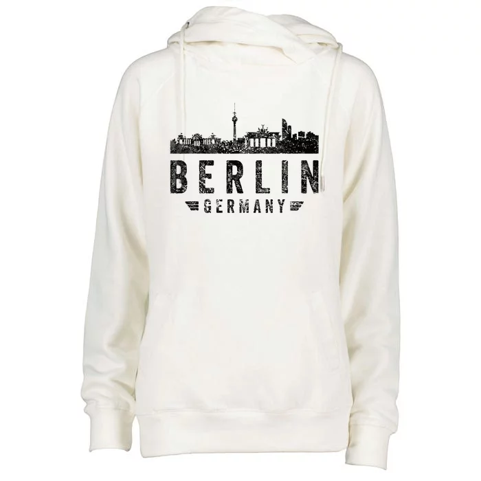 Capital Germany Berlin Souvenir Top Berlin Skyline Berlin Womens Funnel Neck Pullover Hood