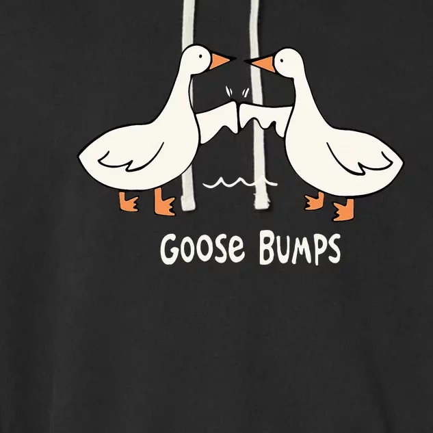 Cute Goose Bumps Funny Animal Pun Lover Garment-Dyed Fleece Hoodie