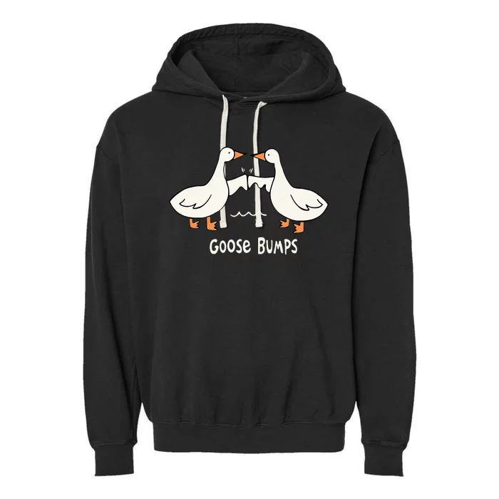 Cute Goose Bumps Funny Animal Pun Lover Garment-Dyed Fleece Hoodie