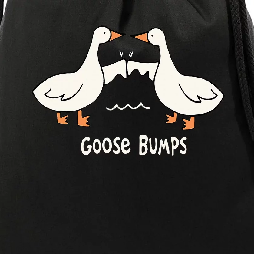 Cute Goose Bumps Funny Animal Pun Lover Drawstring Bag