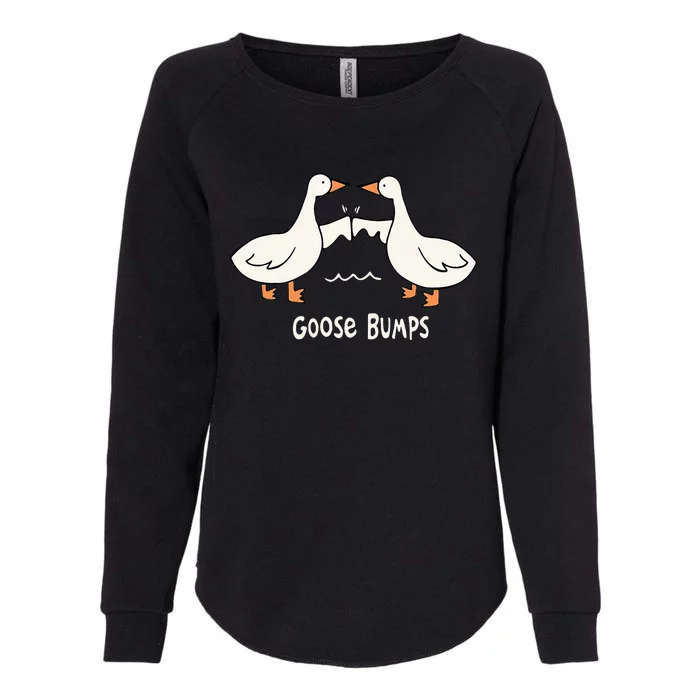 Cute Goose Bumps Funny Animal Pun Lover Womens California Wash Sweatshirt