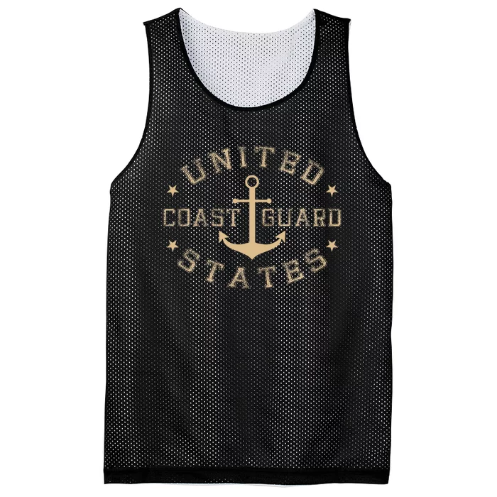 Coast Guard Birthday United States Anchor Mesh Reversible Basketball Jersey Tank