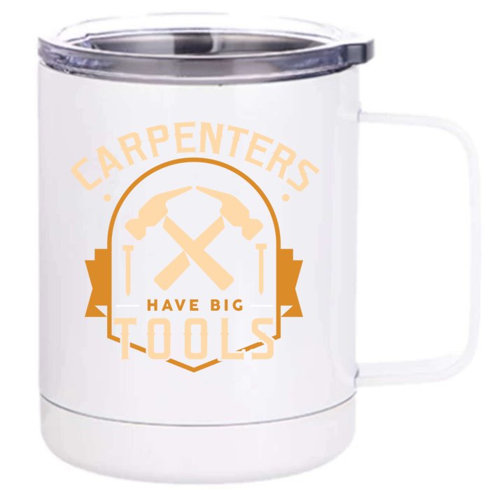 Carpenters Gift Big Tools Hammer Tees Dad Grandpa Funny Gift Great Gift Front & Back 12oz Stainless Steel Tumbler Cup