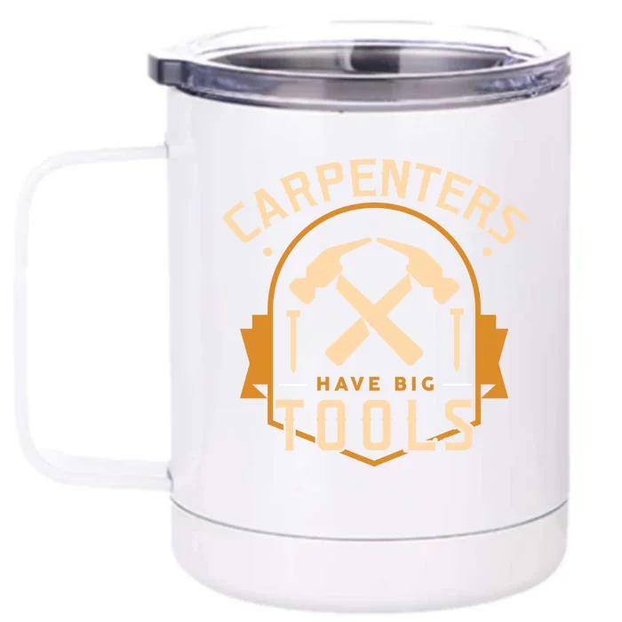 Carpenters Gift Big Tools Hammer Tees Dad Grandpa Funny Gift Great Gift Front & Back 12oz Stainless Steel Tumbler Cup