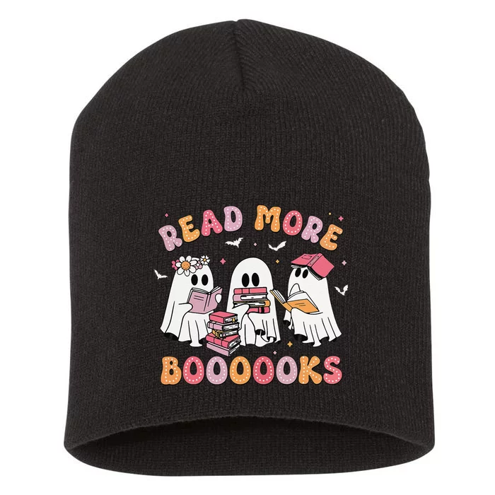 Cute Ghost Book Read More Books Funny Teachers Halloween Gift Short Acrylic Beanie