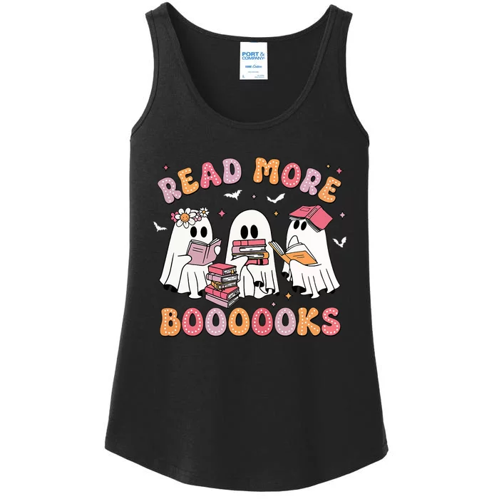 Cute Ghost Book Read More Books Funny Teachers Halloween Ladies Essential Tank