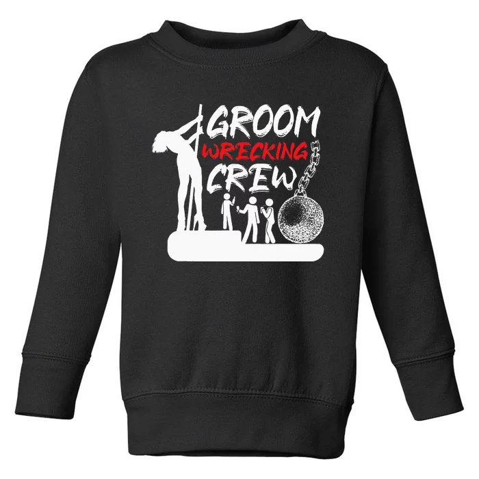 Crew Groomsmen Bachelor Party Stag Groom Funny Toddler Sweatshirt