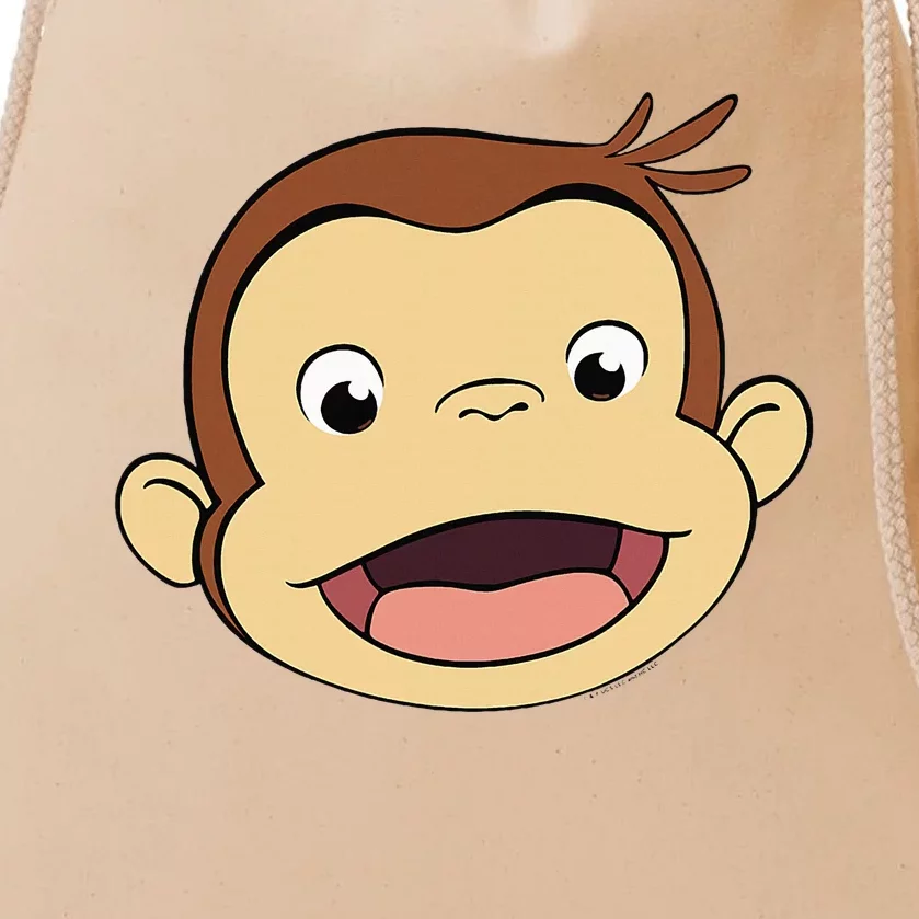 Curious G.E.O.R.G.E Big Face Monkey Smile Drawstring Bag