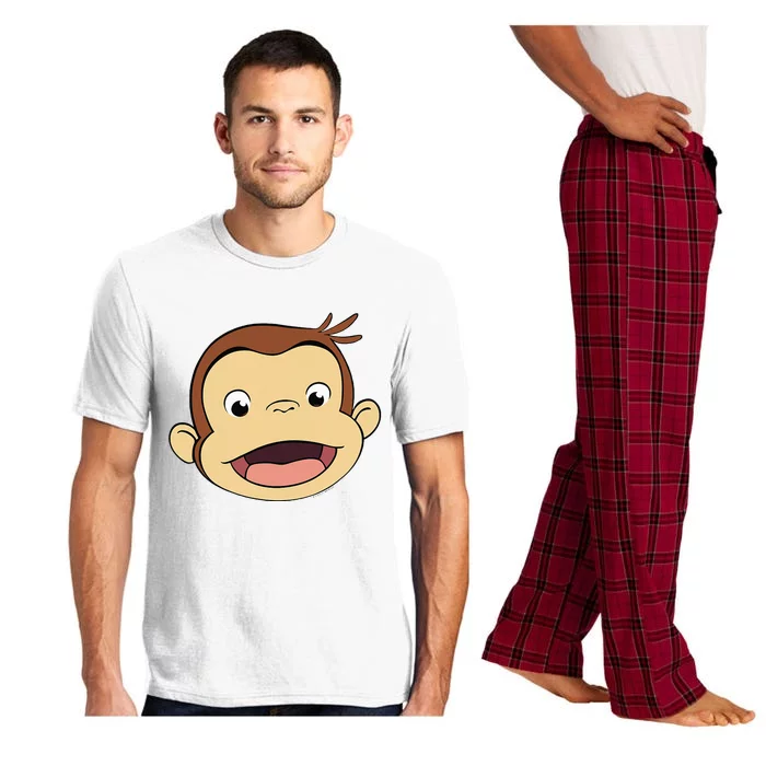 Curious G.E.O.R.G.E Big Face Monkey Smile Pajama Set