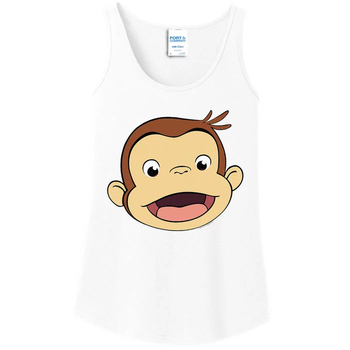 Curious G.E.O.R.G.E Big Face Monkey Smile Ladies Essential Tank