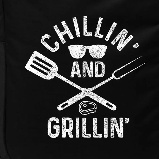 Chilling & Grilling BBQ Grill Chef Funny Barbecue Impact Tech Backpack