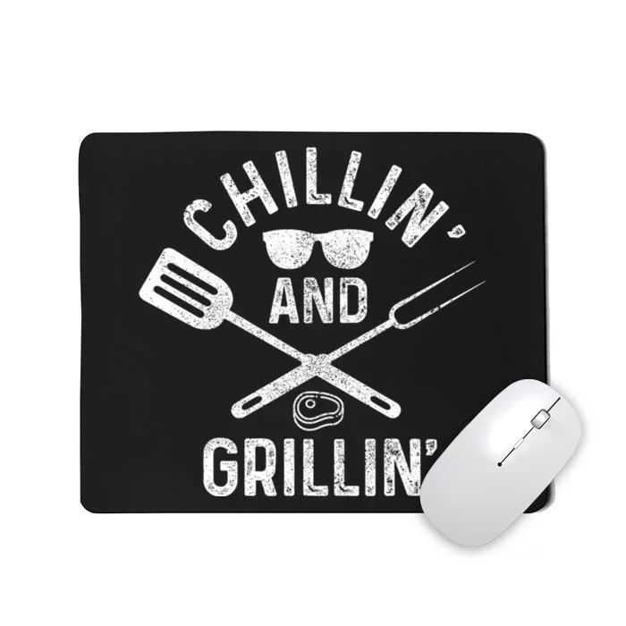 Chilling & Grilling BBQ Grill Chef Funny Barbecue Mousepad