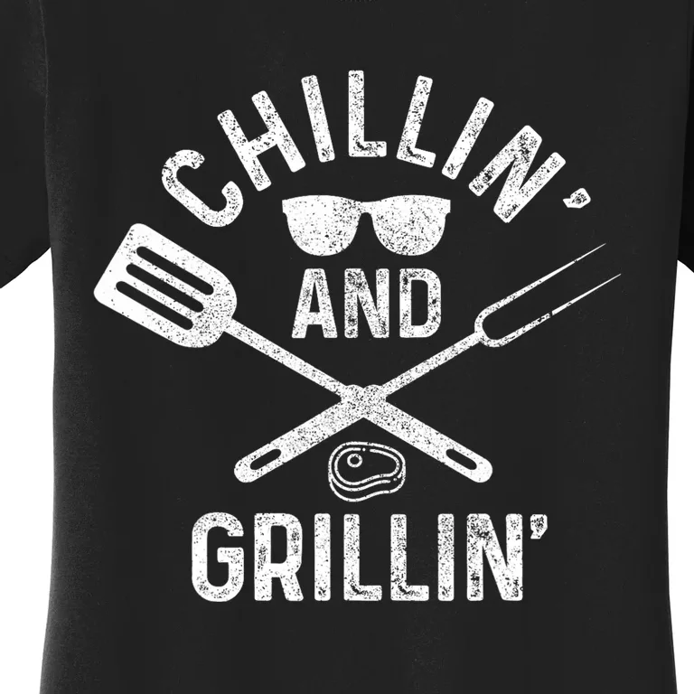 Chilling & Grilling BBQ Grill Chef Funny Barbecue Women's T-Shirt