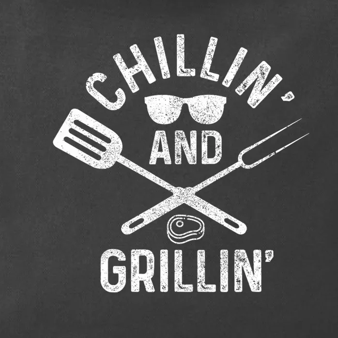 Chilling & Grilling BBQ Grill Chef Funny Barbecue Zip Tote Bag