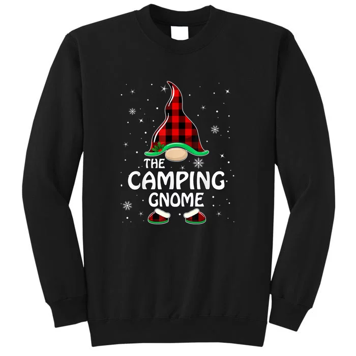 Camping Gnome Buffalo Plaid Matching Family Christmas Gift Sweatshirt