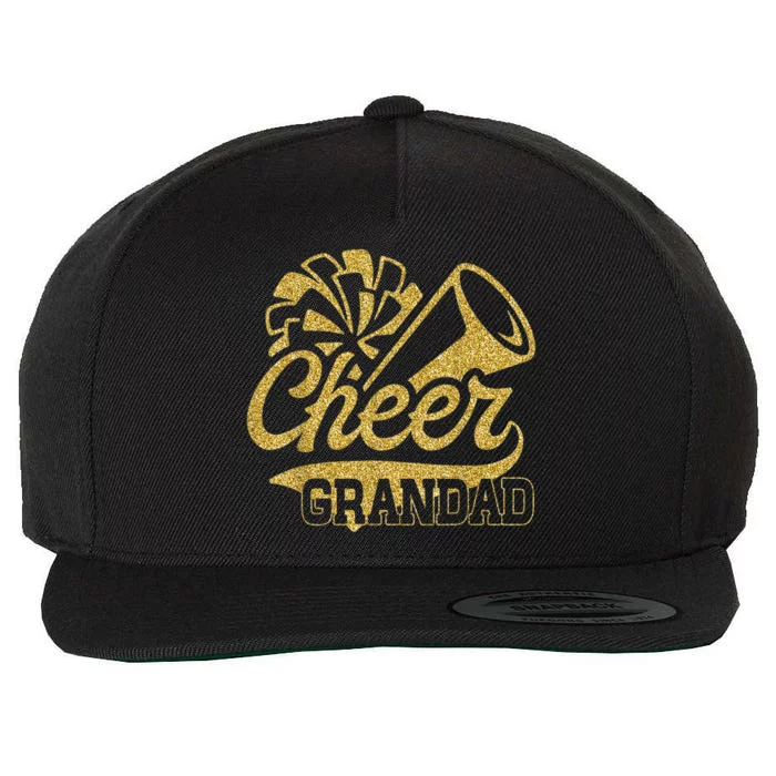 Cheer Grandad Biggest Fan Cheerleader Father's Day Wool Snapback Cap