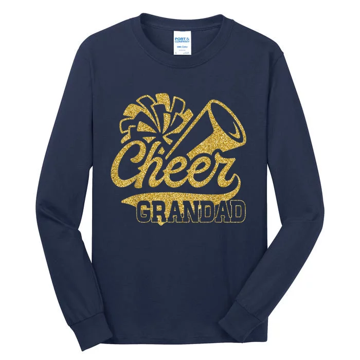 Cheer Grandad Biggest Fan Cheerleader Father's Day Tall Long Sleeve T-Shirt