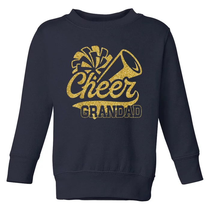 Cheer Grandad Biggest Fan Cheerleader Father's Day Toddler Sweatshirt