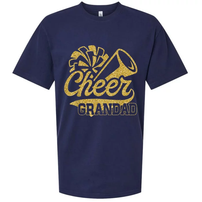 Cheer Grandad Biggest Fan Cheerleader Father's Day Sueded Cloud Jersey T-Shirt