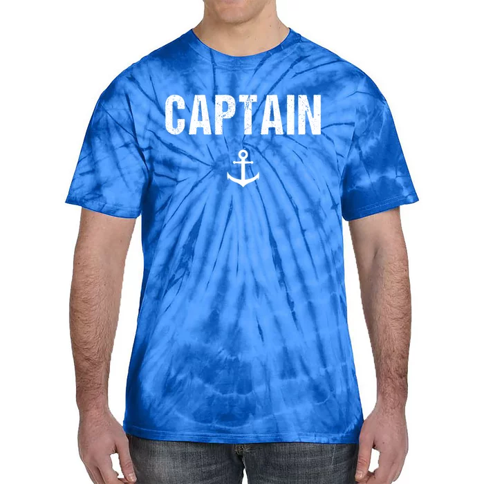 Captain Gift Boat Owner Novelty Gift Tie-Dye T-Shirt