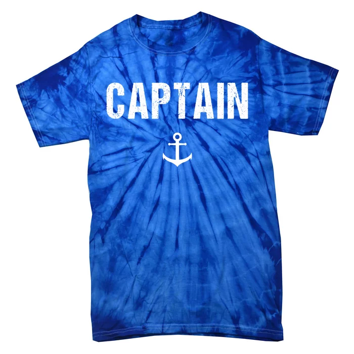 Captain Gift Boat Owner Novelty Gift Tie-Dye T-Shirt