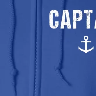 Captain Gift Boat Owner Novelty Gift Full Zip Hoodie