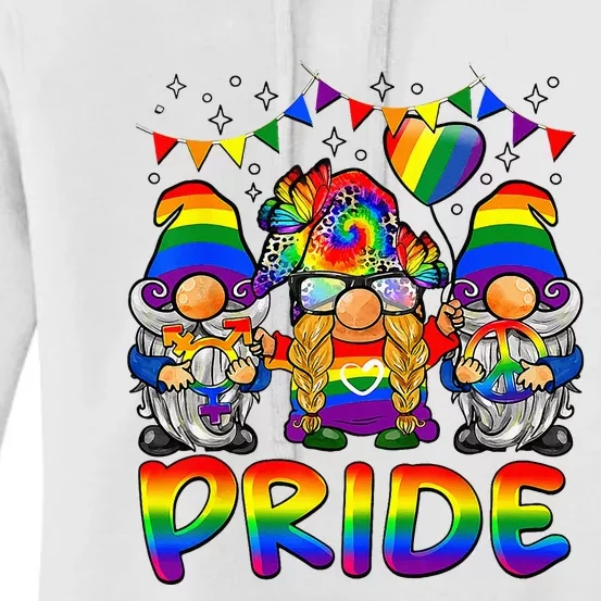 Cute Gay Bisexual Transsexual Gnomes LGBTQ Pride Ally Women's Pullover Hoodie