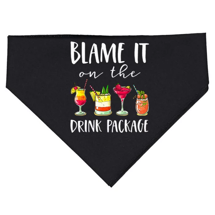 Cruise Gifts Blame It On The Drink Package USA-Made Doggie Bandana