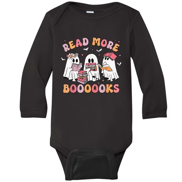 Cute Ghost Book Read More Books Funny Teachers Halloween Baby Long Sleeve Bodysuit