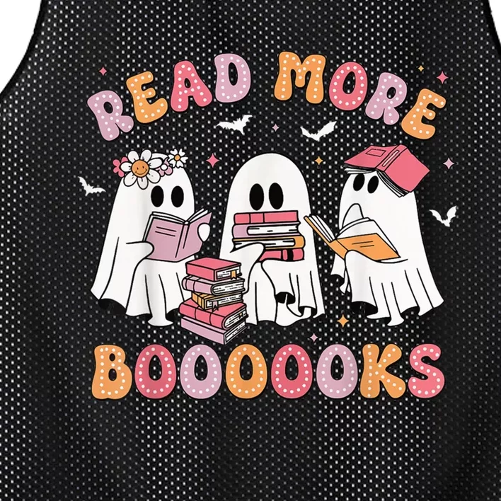 Cute Ghost Book Read More Books Funny Teachers Halloween Mesh Reversible Basketball Jersey Tank