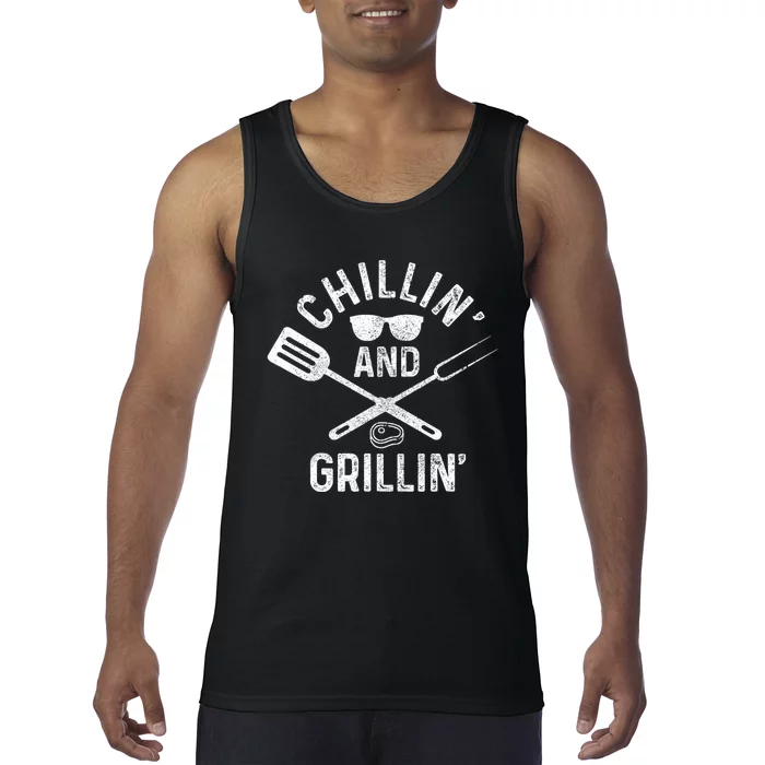 Chilling & Grilling BBQ Grill Chef Funny Barbecue Tank Top