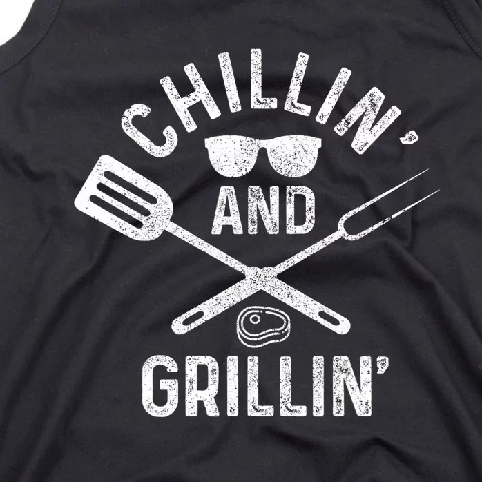 Chilling & Grilling BBQ Grill Chef Funny Barbecue Tank Top