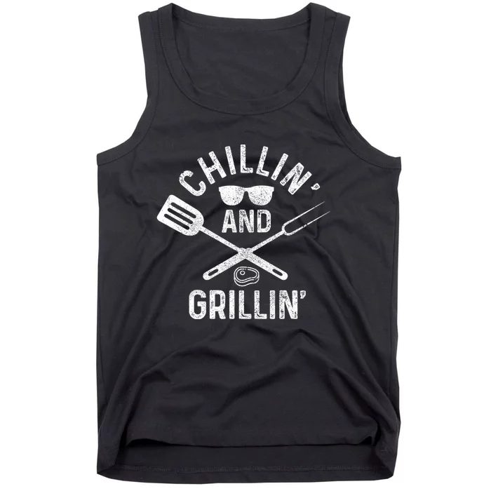 Chilling & Grilling BBQ Grill Chef Funny Barbecue Tank Top